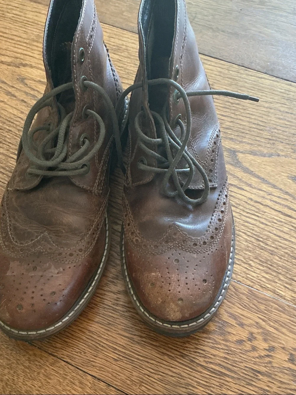 Crevo Speak Easy 225 Men’s Size 11 Chestnut Leather Wingtip Lace-Up Boots/Shoes